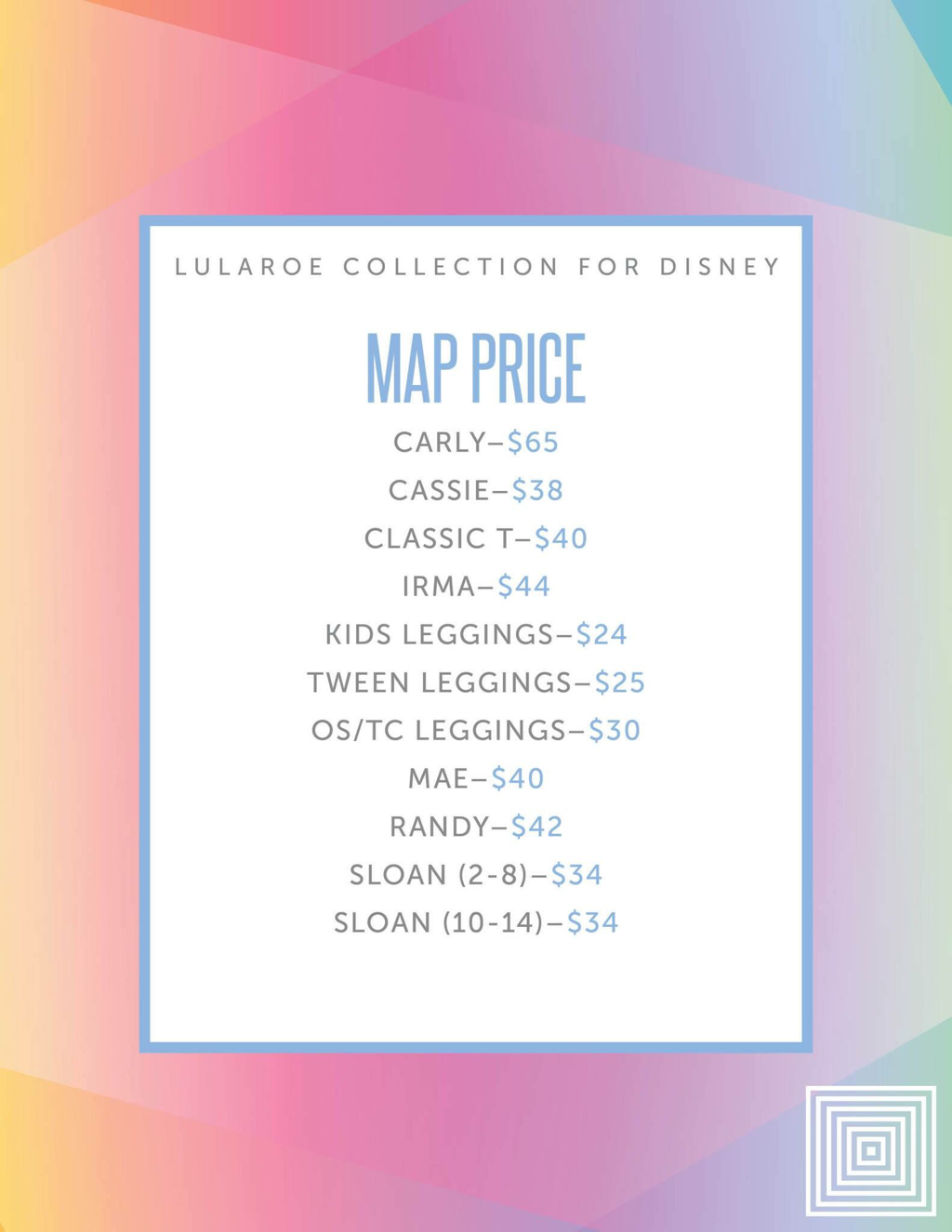 LuLaRoe Disney Collection Pricing - LuLaRoe Tammy Marshall